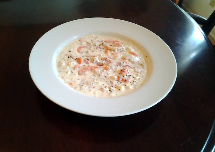 New England Clam and Shrimp Chowder Recipe by fenway Cookpad