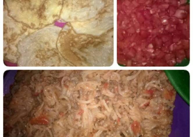 Resep Spaghetti with minced meat and scrambled eggs Resep Spaghetti with minced meat and scrambled eggs