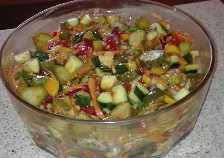 Cucumber Gherkins salad Recipe by Lungi Msimango Cookpad