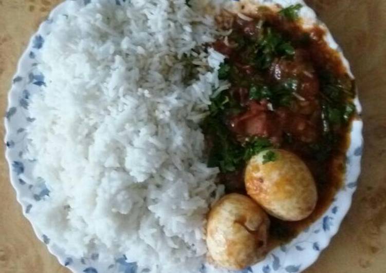 Rice and egg curry Recipe by Jose Cookpad India