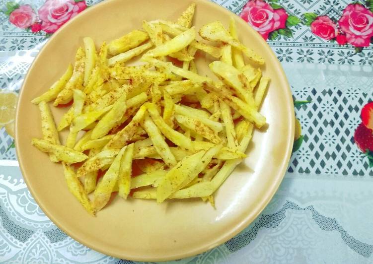 Rj special French fries in microwave Recipe by Rina Joshi - Cookpad