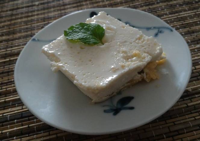 Resep Soy milk gelatine cheesecake Resep Soy milk gelatine cheesecake