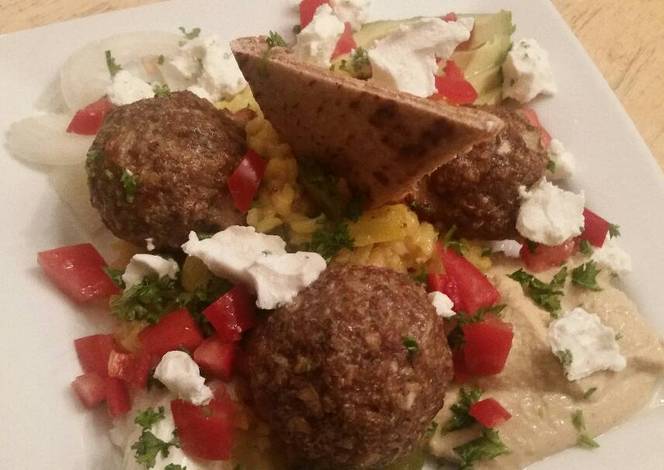 Resep Bulgur Meatball Plate