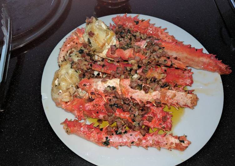 Garlic butter king crab Recipe by Chris Norris Cookpad