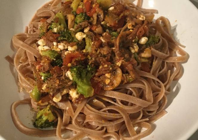 Resep Whole grain pasta with broccoli