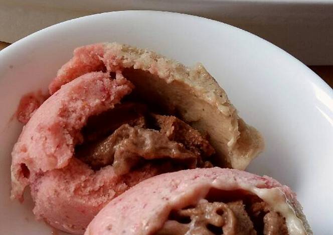 Resep Vickys Quick Neopolitian Ice Cream, Banana Based, Dairy-Free