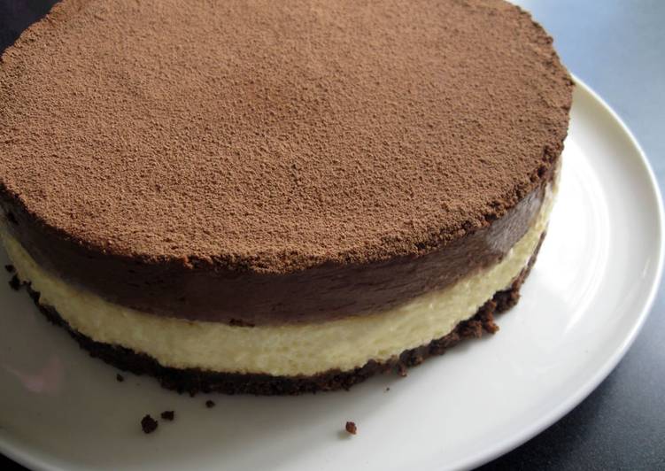 Cream Cheese Mousse & Chocolate Mousse Cake Recipe by ...