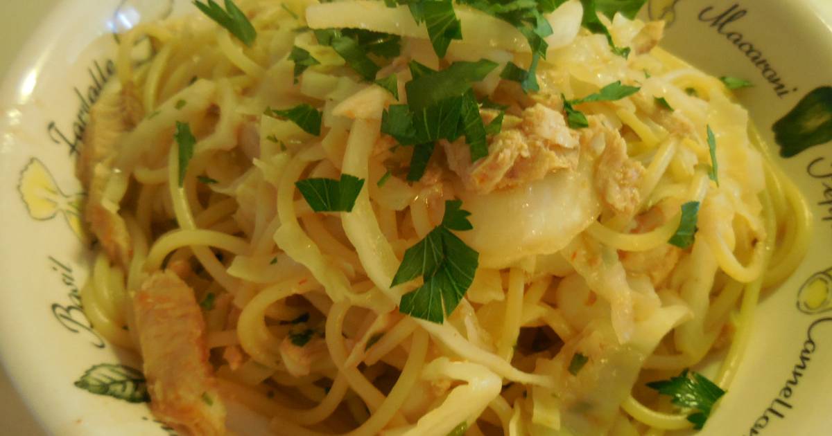 Tuna & Cabbage Spaghetti Pasta Recipe by Nana Cookpad