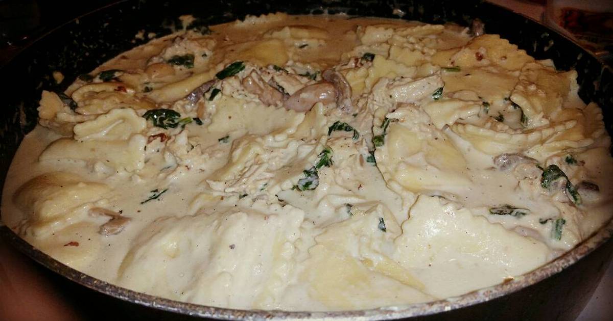 Chicken & Ravioli Alfredo Recipe by Kari Campos🥑🌶 Cookpad