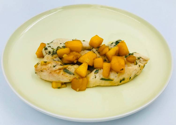 Chicken breast with mango