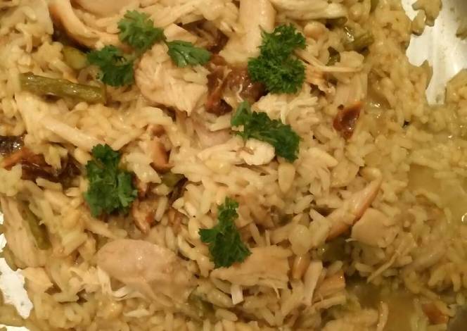 Resep Rotisserie chicken and yellow rice