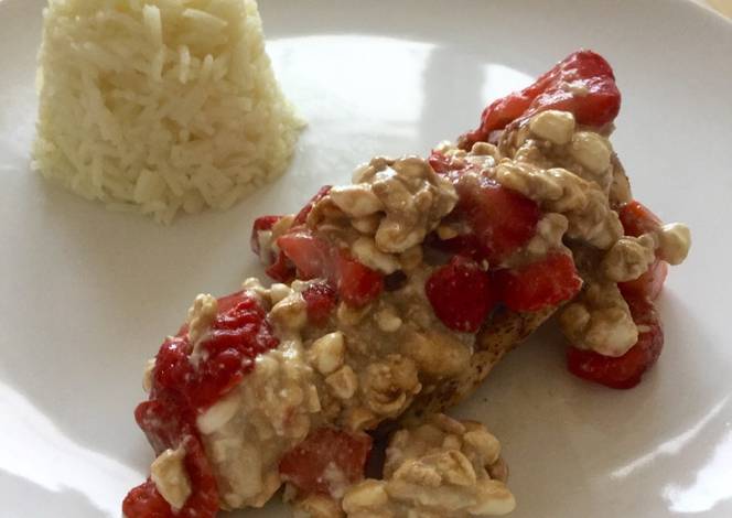 Resep Strawberry chicken & rice