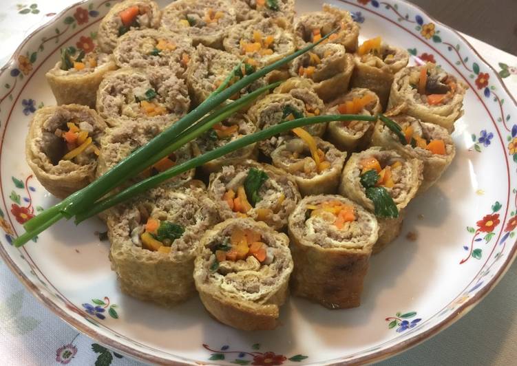 Japanese Deepfried Tofu Roll Recipe by Aunty Eiko's international