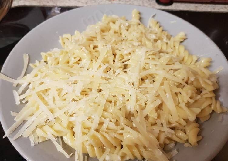 My Nice Light Mozzarella pasta &sprinkled Parmesan Cheese grated Recipe