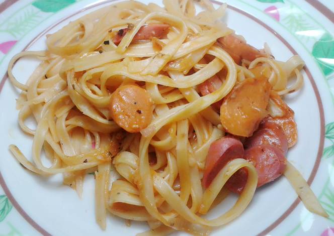 Resep Sausage Fettuccine