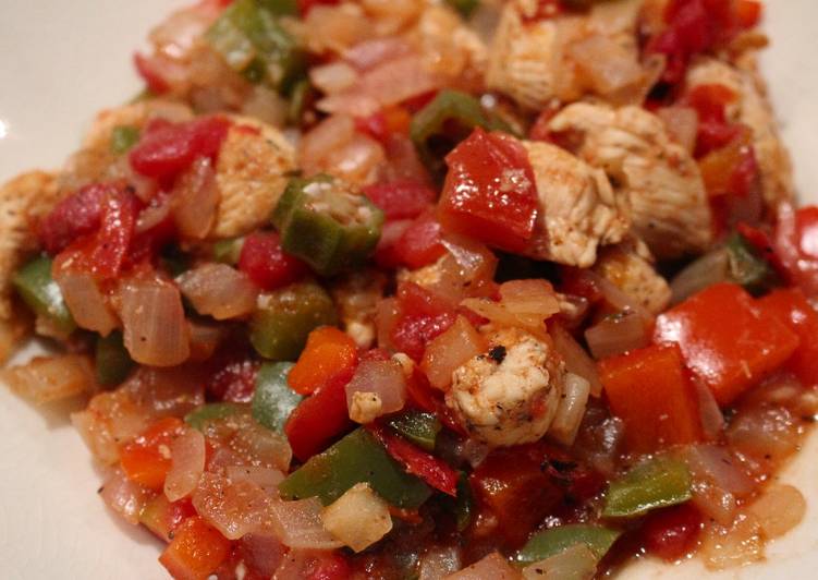 Cajun Chicken and Okra StirFry Recipe by ccallen Cookpad