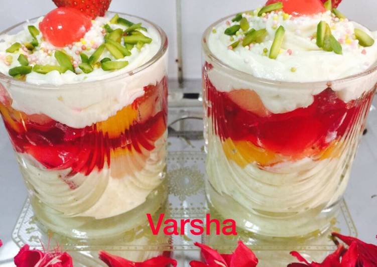 Fruits Jelly Pudding Recipe by Varsha Kherajani Cookpad