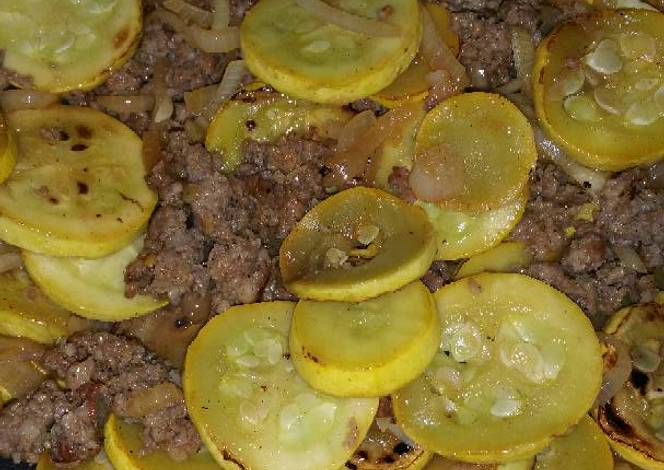 Resep Yellow Squash and Sausage Resep Yellow Squash and Sausage