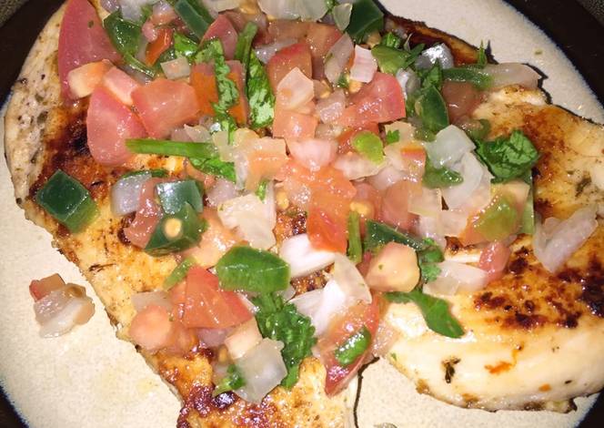 Resep Homemade Pico De Gallo over Chicken