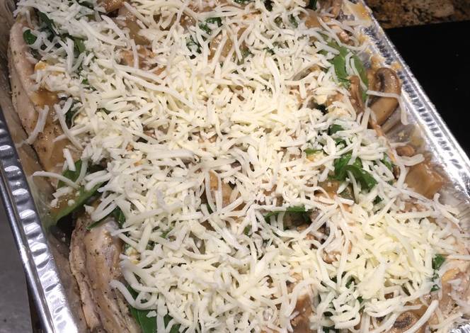 Resep Cheesy Stuffed Spinach Chicken Resep Cheesy Stuffed Spinach Chicken