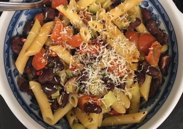 Tomato, Celery and Kidney Bean Pasta Recipe by Faye Cookpad