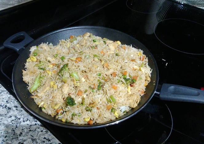 Resep Hibachi rice and chicken