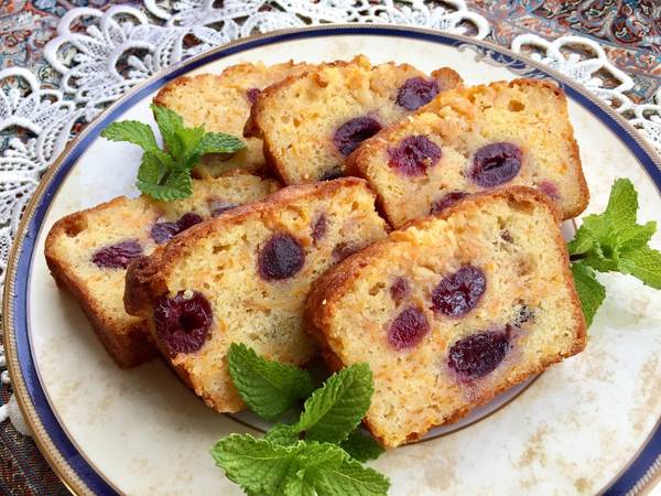 Aunty Eiko's Dark Cherry and Carrot Cake