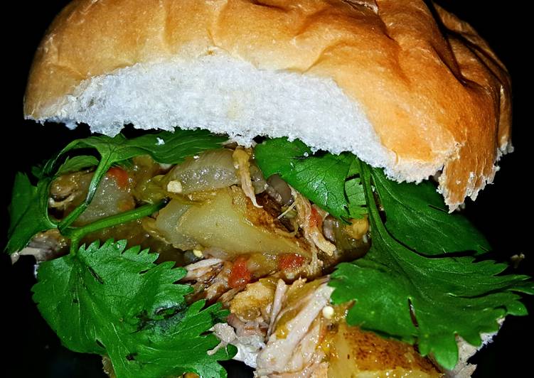 Mike's [2 Way] Green Chile Pulled Pork Sandwiches & Stew Recipe by