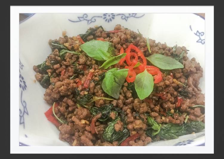 Thai Basil Beef (Pad Gra Prow) Recipe by KravitzKitchen ...