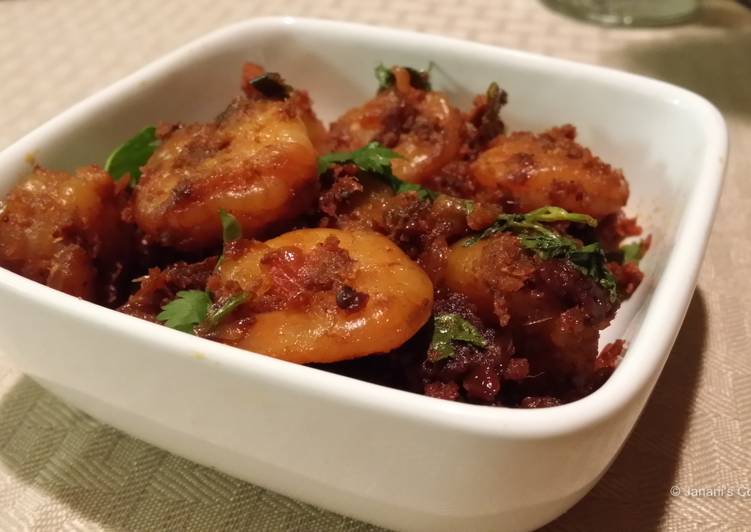 Prawns / Shrimp Fry (Dry) Recipe by Janani's Cooking Addiction Cookpad