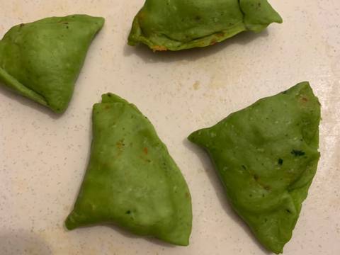 Mini Palak samosa stuffing with black chana recipe step 5 photo