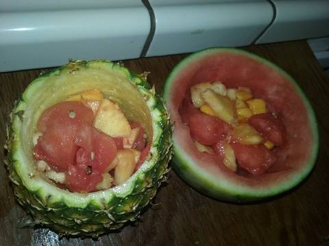 Pi a sandia loca crazy pineapple watermelon Recipe by 