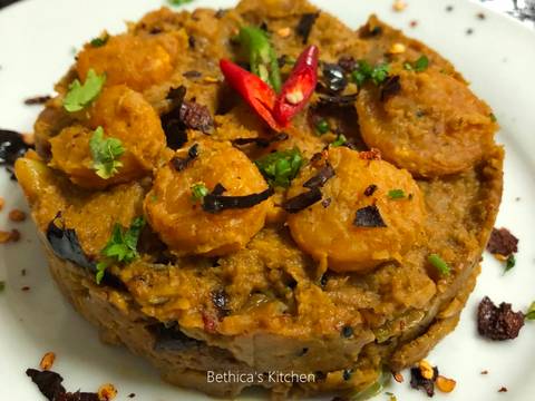 Echore Chingri Bharta (Raw Jackfruit - Prawns Curry) recipe step 8 photo