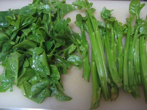 cut garlic how Recipe Chinese Fried Stir Murasaki) (Tsuru Spinach Malabar cut garlic how Recipe Chinese Fried Stir Murasaki) (Tsuru Spinach Malabar