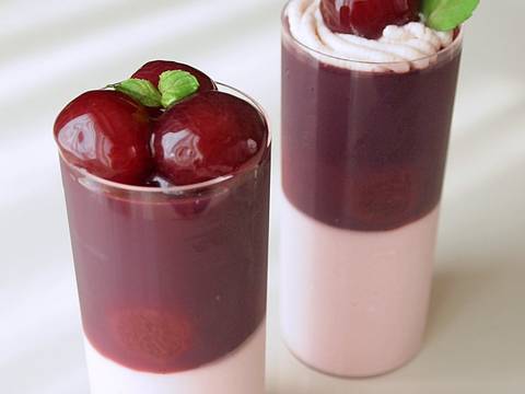 Grape (Kyoho) Jelly & Mousse Dessert Recipe by cookpad.japan - Cookpad