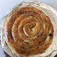 Espiral de hojaldre y espinacas