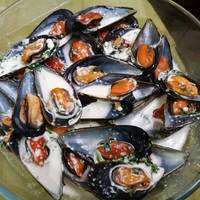 Mejillones picantes en salsa de mayonesa