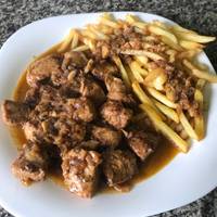 Solomillo de Pavo con vino blanco
