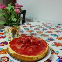 Tarta de fresas con galletas María