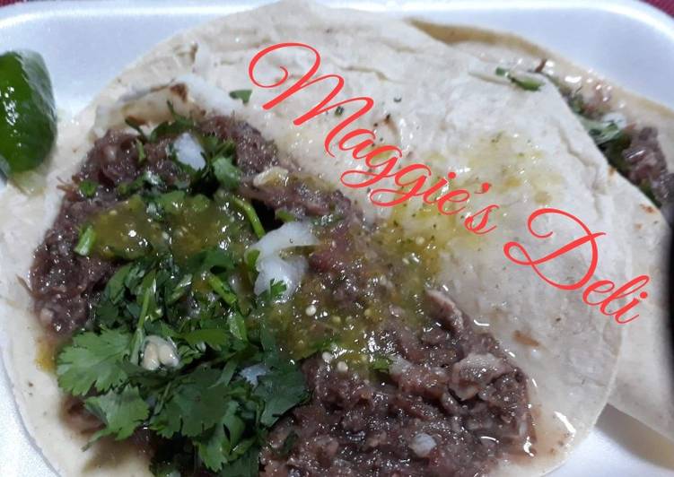 Tacos de cabeza de res Receta de Maggie Cookpad