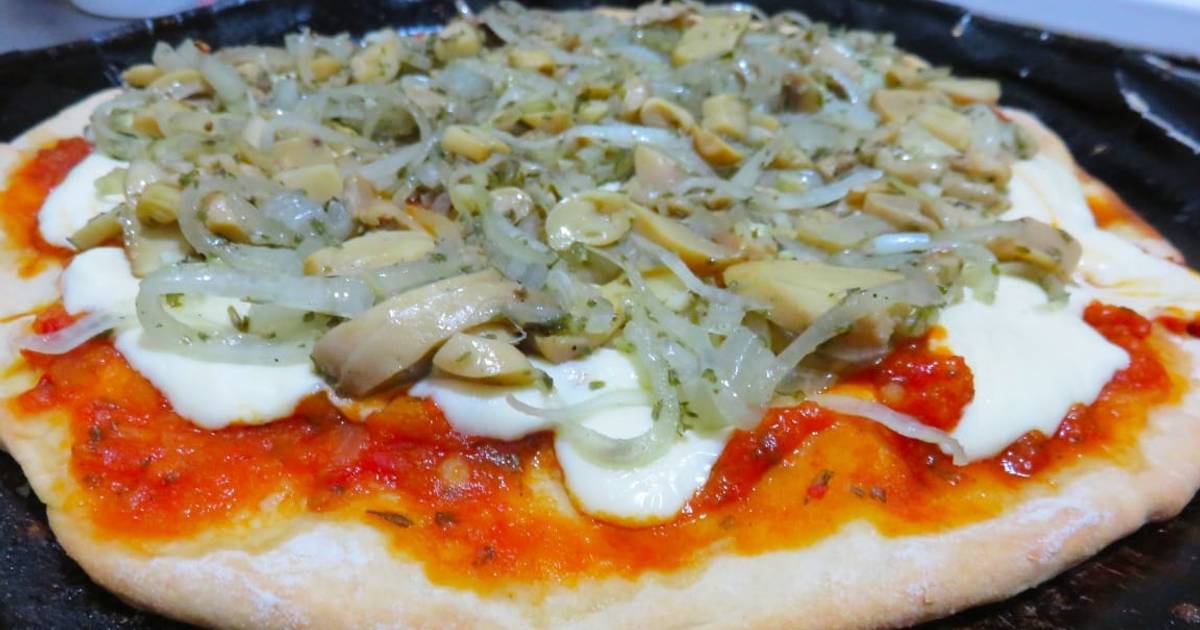 Pizza De Championes 683 Recetas Caserascookpad