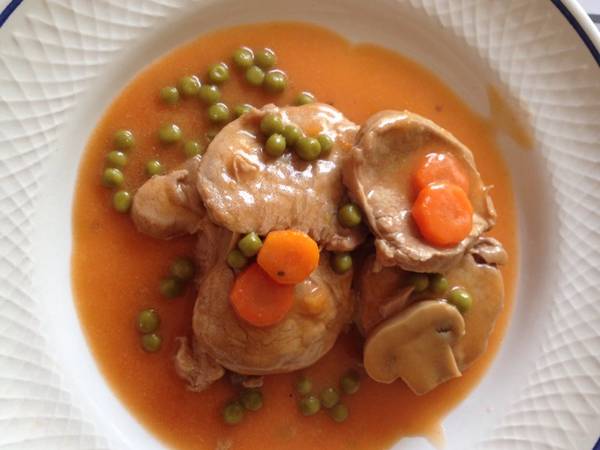 Solomillo de cerdo en salsa con olla exprés