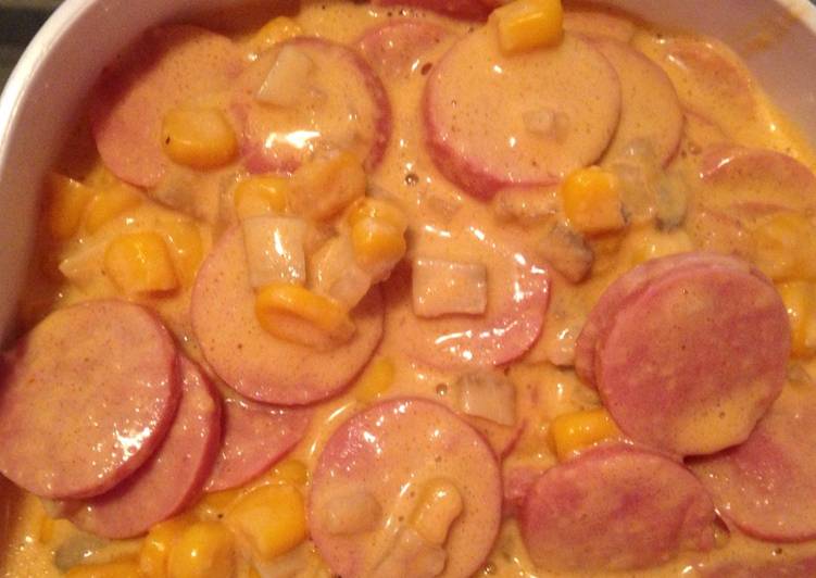 Salchichas en crema de chipotle 🌶🍴🌽 Receta de guadalupe arrona Cookpad