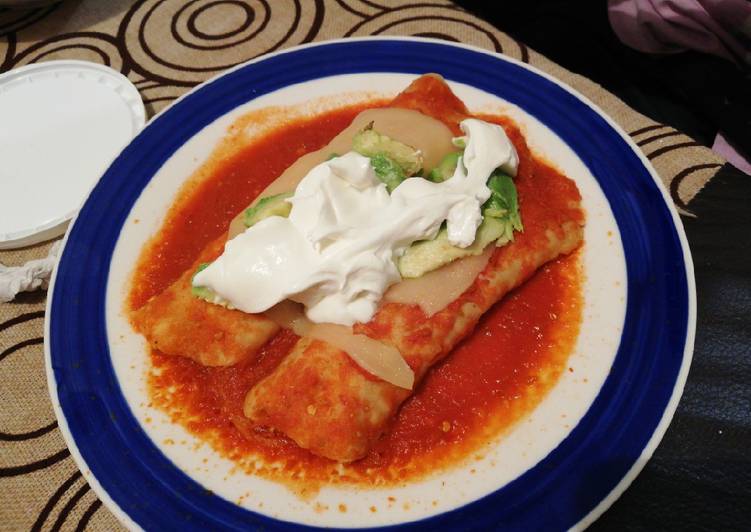 Enchiladas suizas rojas Receta de Tabii Shimamoto Cookpad