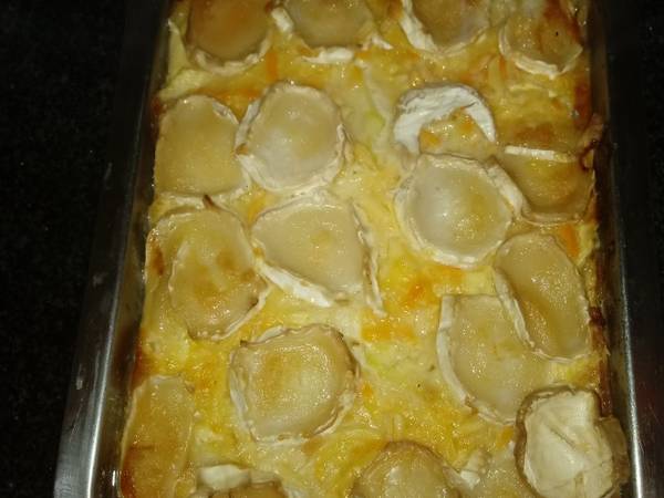 Pastel de calabacín con jamón york y queso