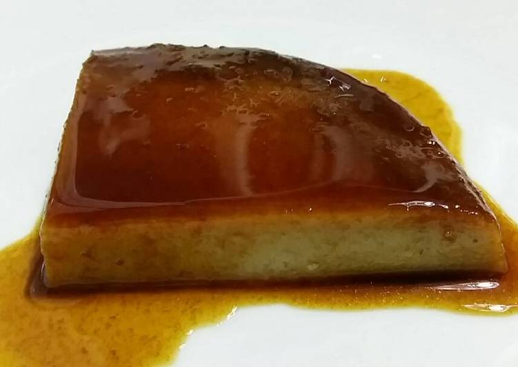 flan de platano y galletas