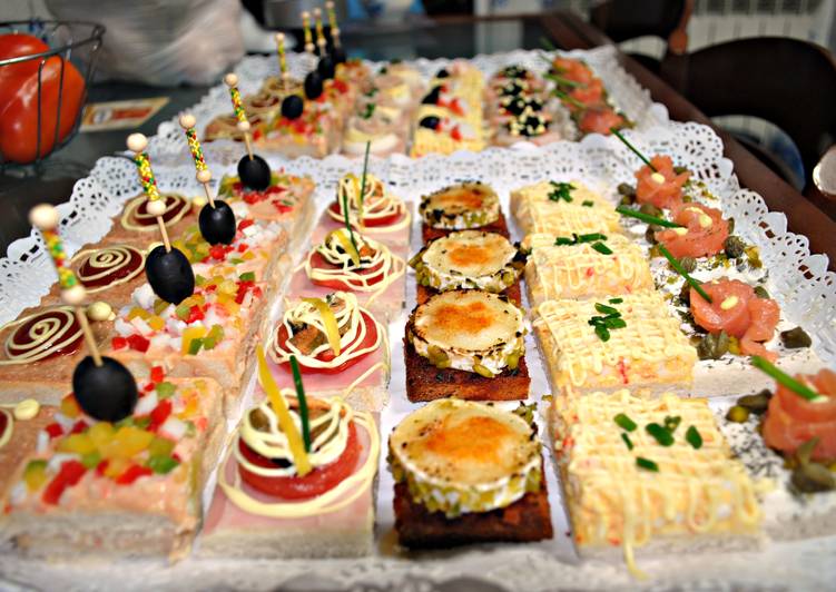 Canapés Receta de Manuel Cookpad