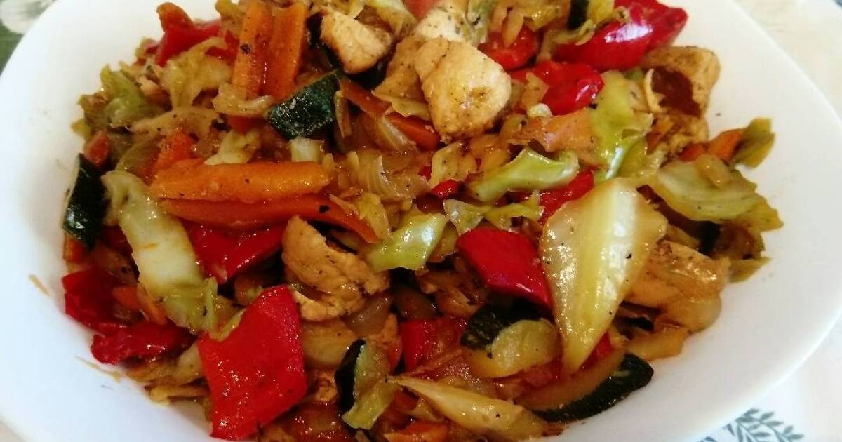 Pollo salteado con verduras - 146 recetas caseras - Cookpad