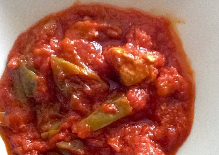 Magra con tomate y pimientos verdes Receta de Maribel - Cookpad