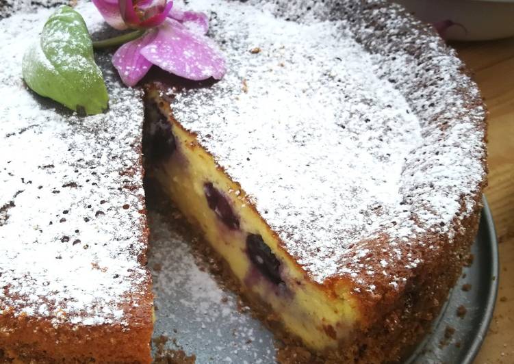 Foto principal de Tarta de queso y arÃ¡ndanos con base de galletas